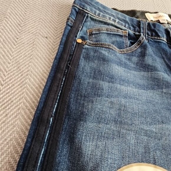 Rewind Jeans Women's Size 7/28W (28x27) Black Racing Stripe Dark Blue RP2243ZGEH - Picture 16 of 16